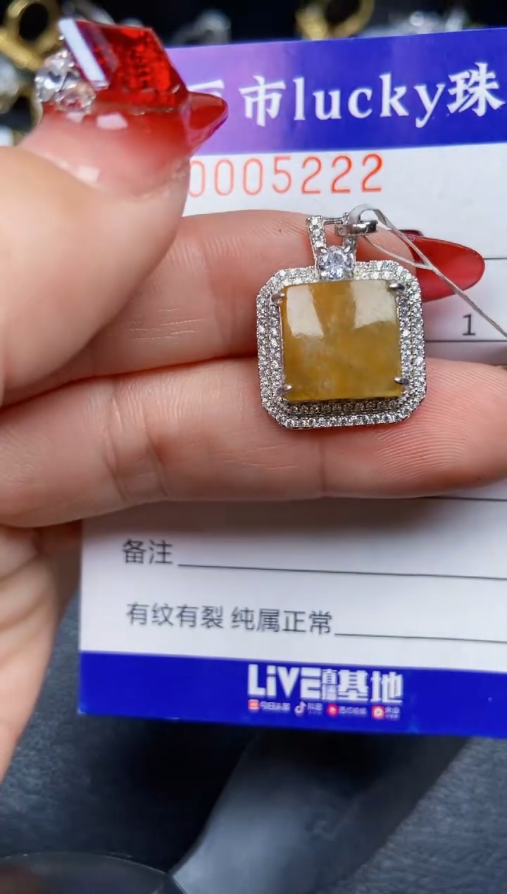 【闪购商品】翡翠颈饰银S925镶嵌5222