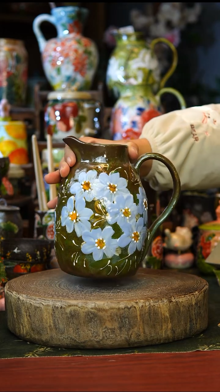 陶瓷165景德镇手工手绘釉下彩