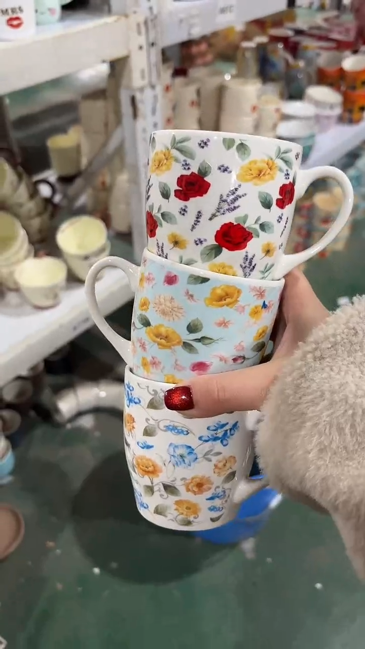 陶瓷手柄款家湖高温陶瓷杯 微瑕