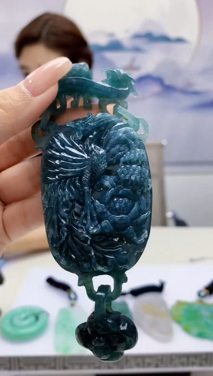 定制翡翠未镶嵌4829xx-毛货挂件67