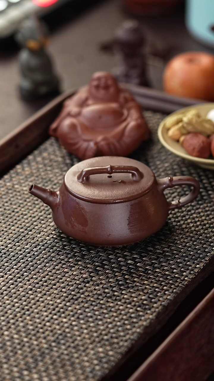 【闪购商品】手工原矿紫泥竹节石瓢  120cc