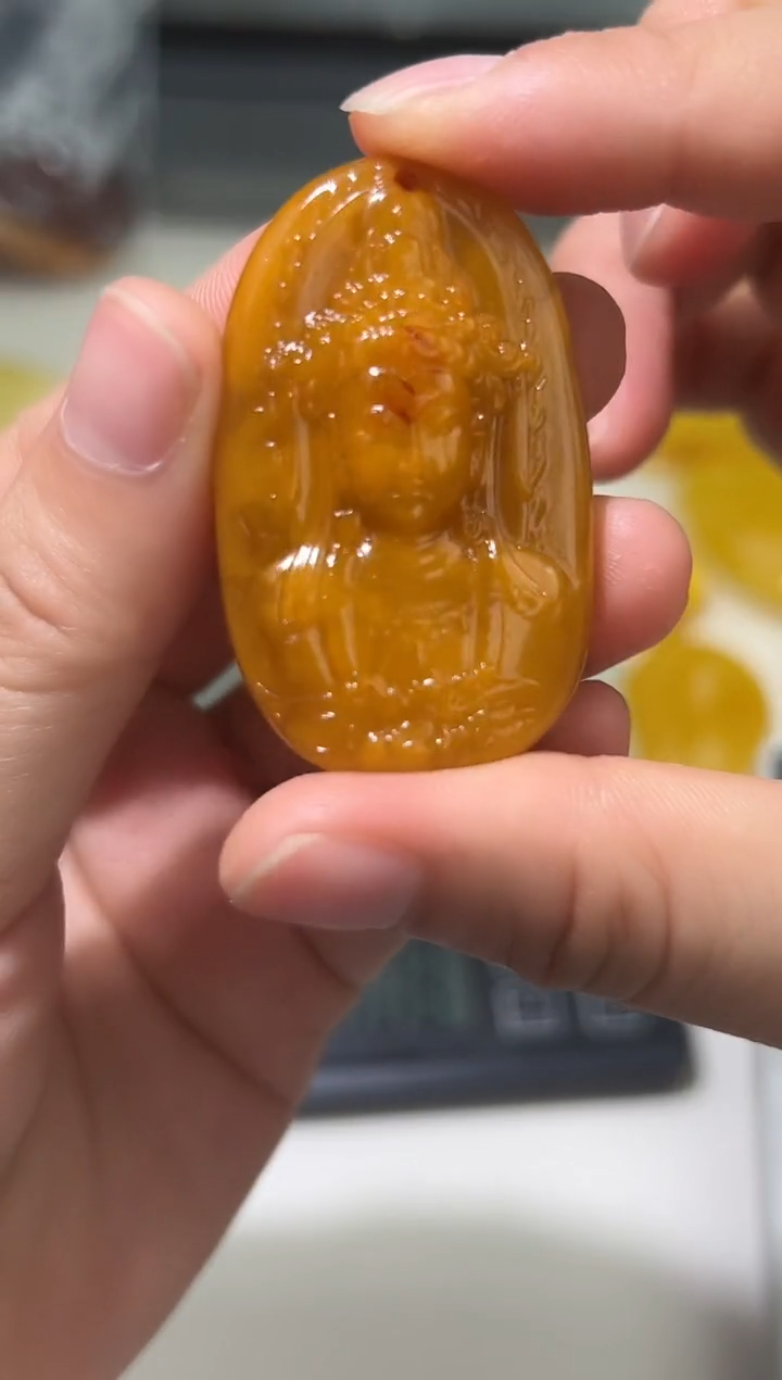 裸石琥珀未镶嵌琥珀蜜蜡吊坠