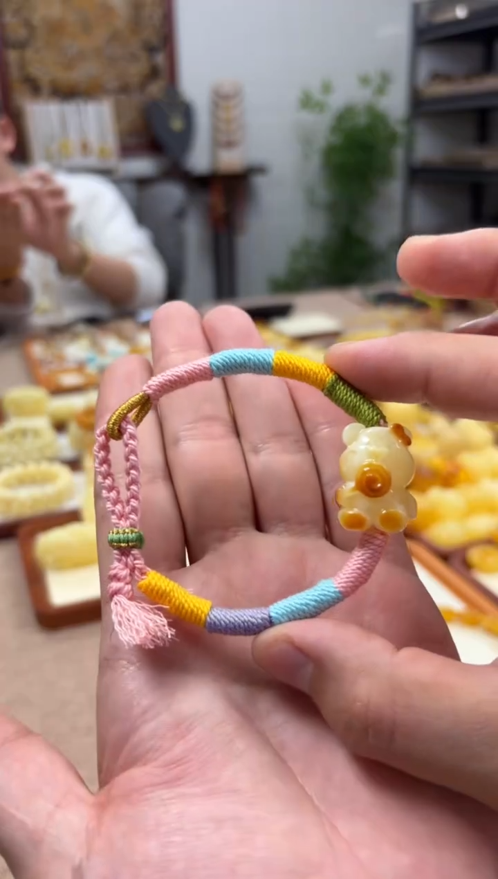 【闪购商品】蜜蜡裸石银S925镶嵌手绳