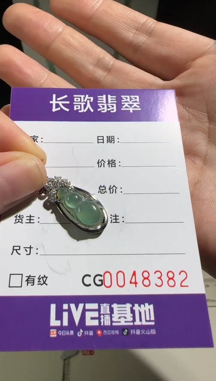 颈饰银S925镶嵌翡翠乐00008382