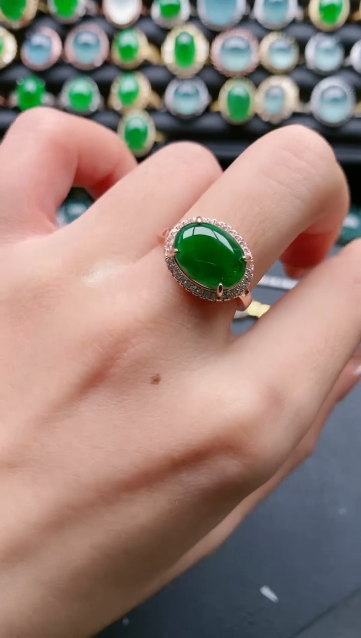 【闪购商品】翡翠戒指银S925镶嵌111111111