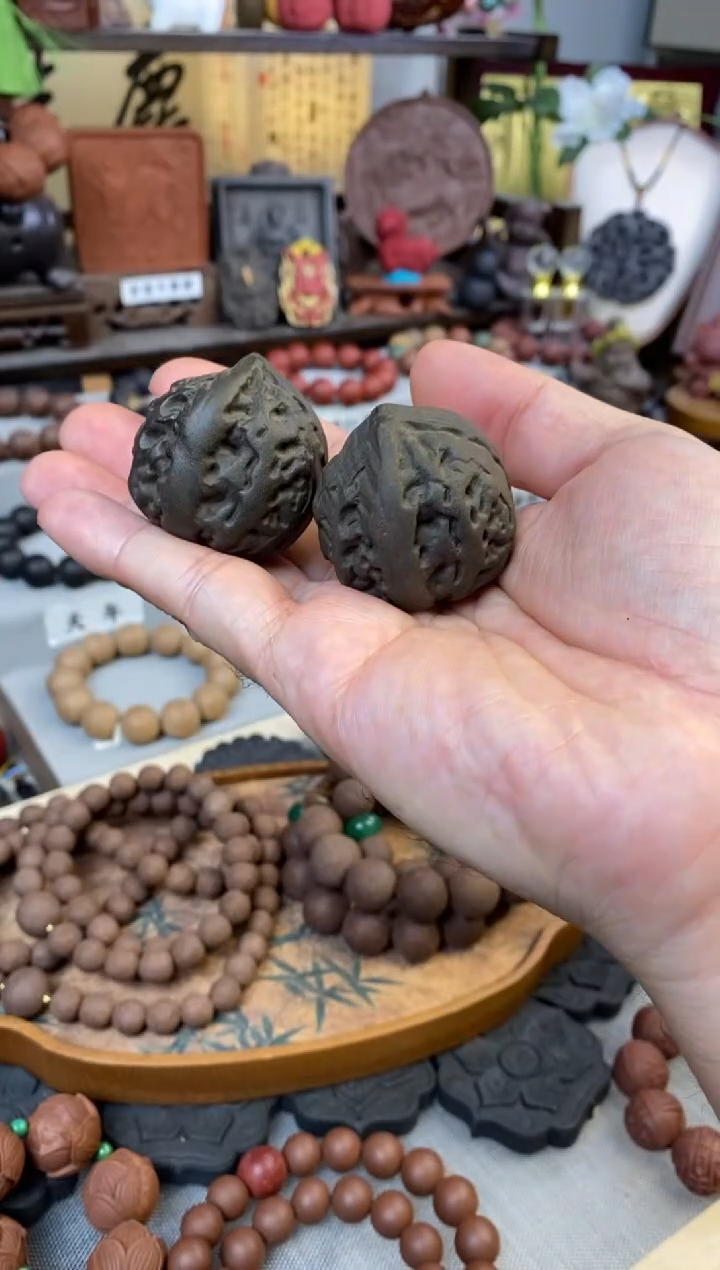 泥塑快**美大四合核桃福利一对