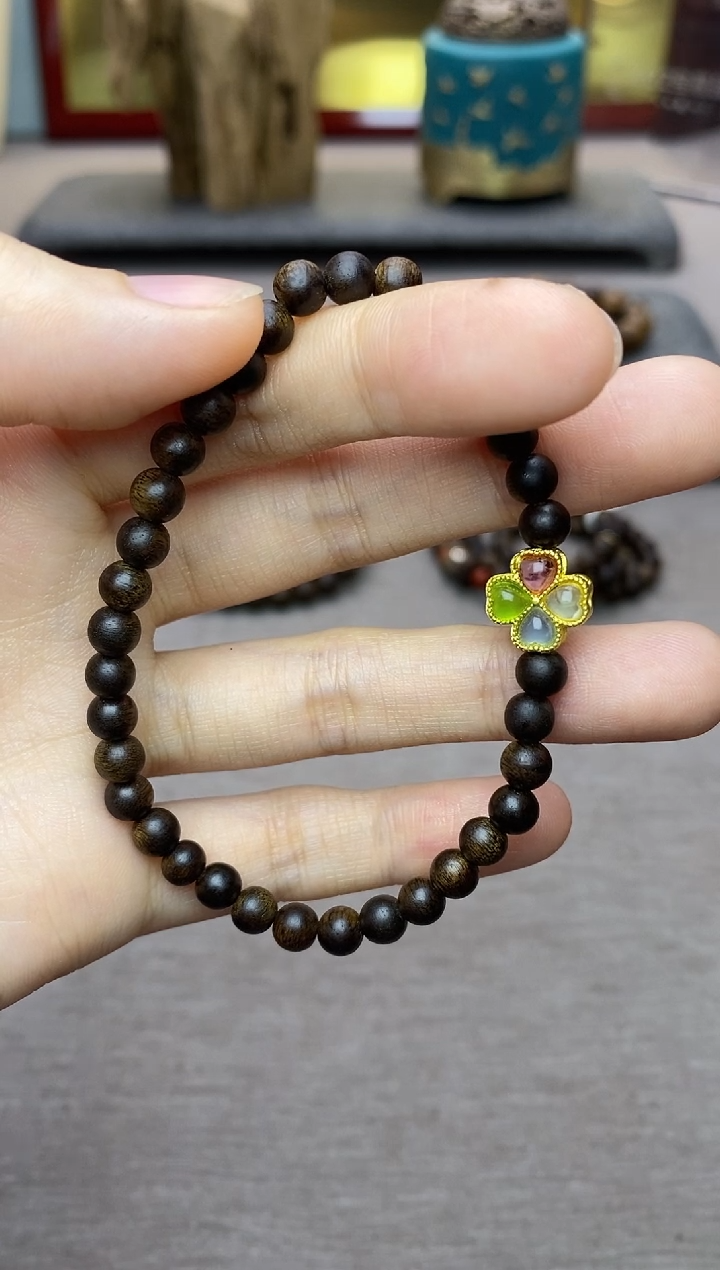 【闪购商品】沉香手串顺化紫棋0.5沉水 配饰单圈设计