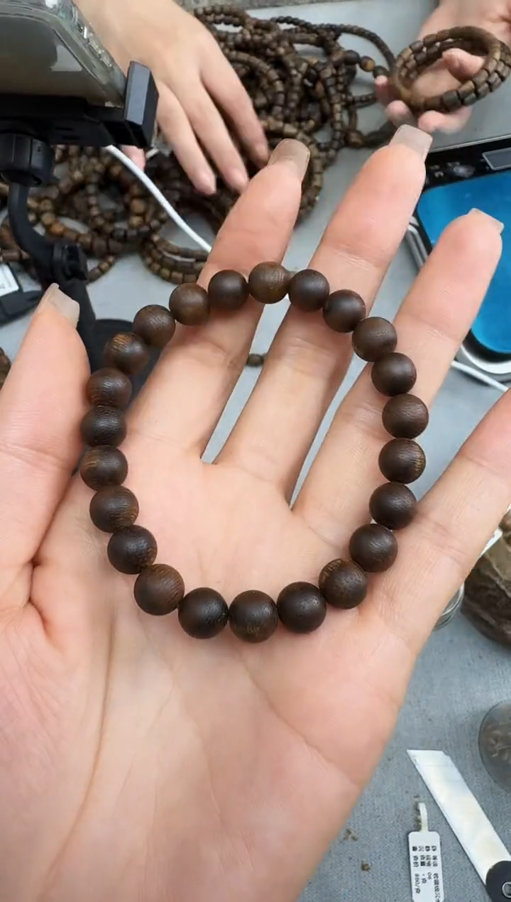 沉香手串0810紫棋沉水圆珠单圈多样性发一