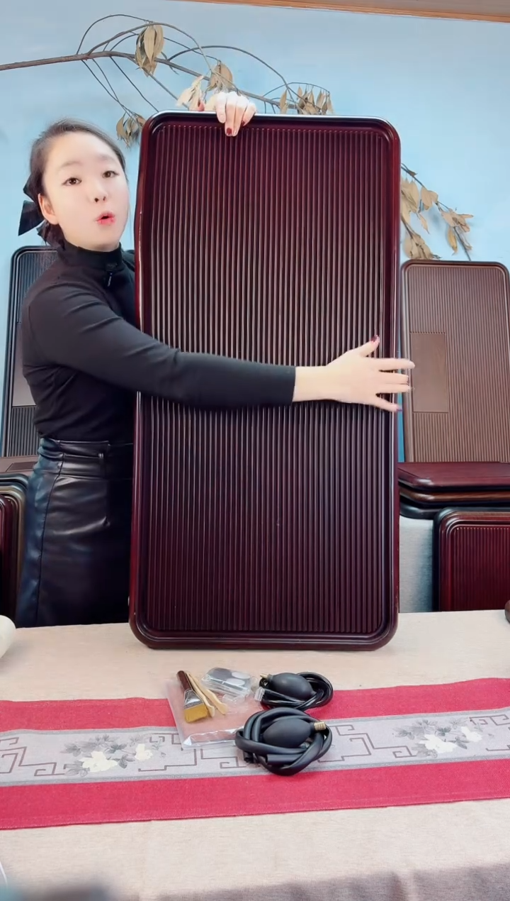 千川红色茶盘100*50*5