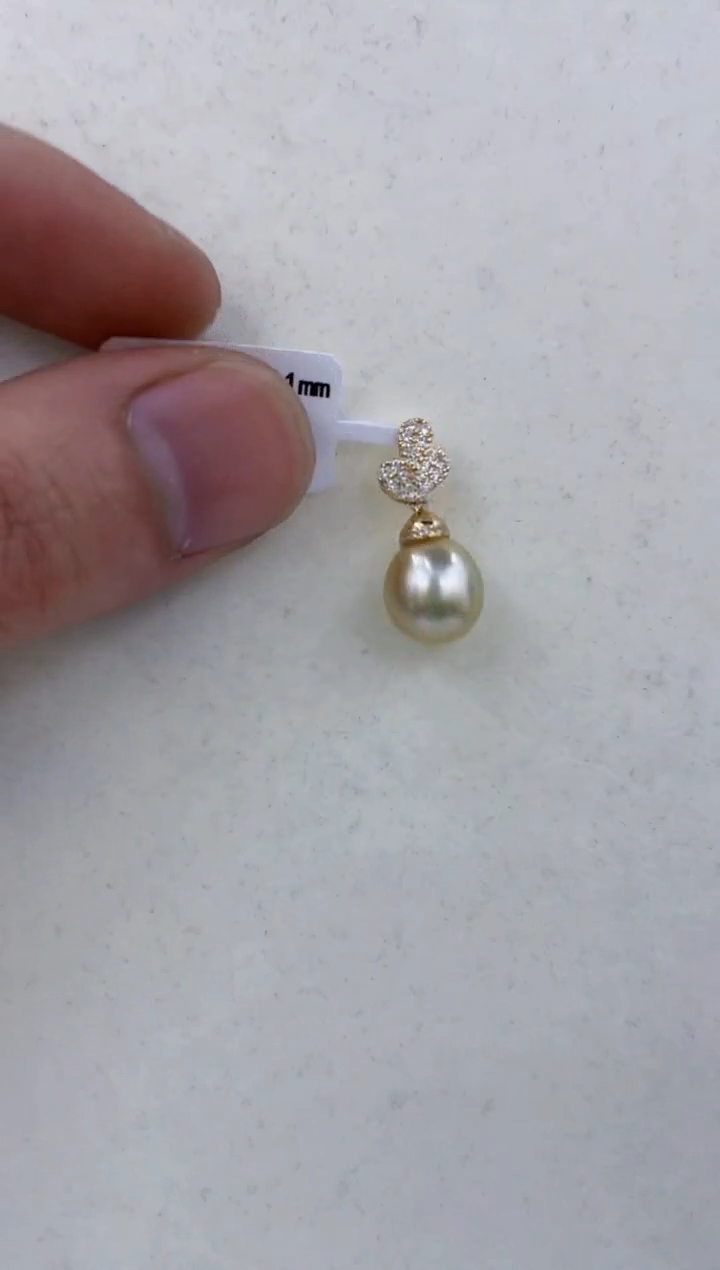 银S925镶嵌颈饰海水珍珠  