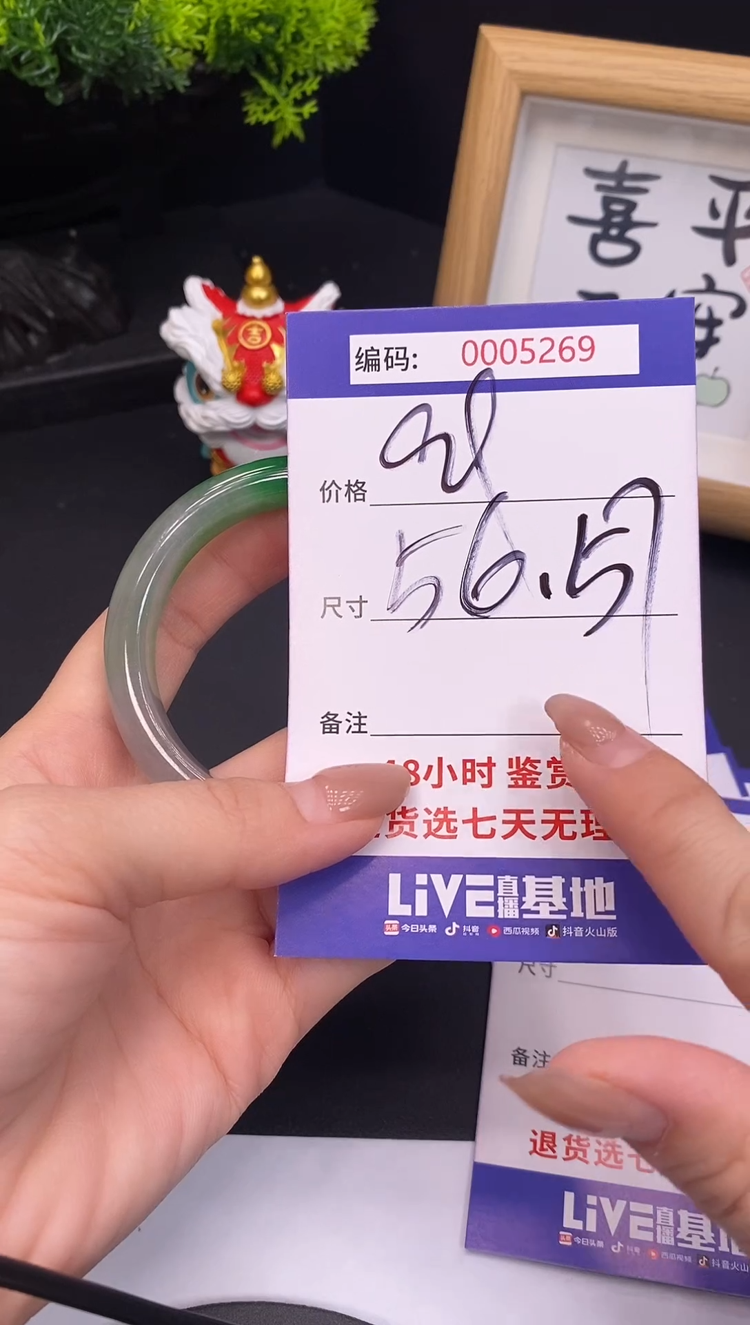 未镶嵌手镯翡翠0005269