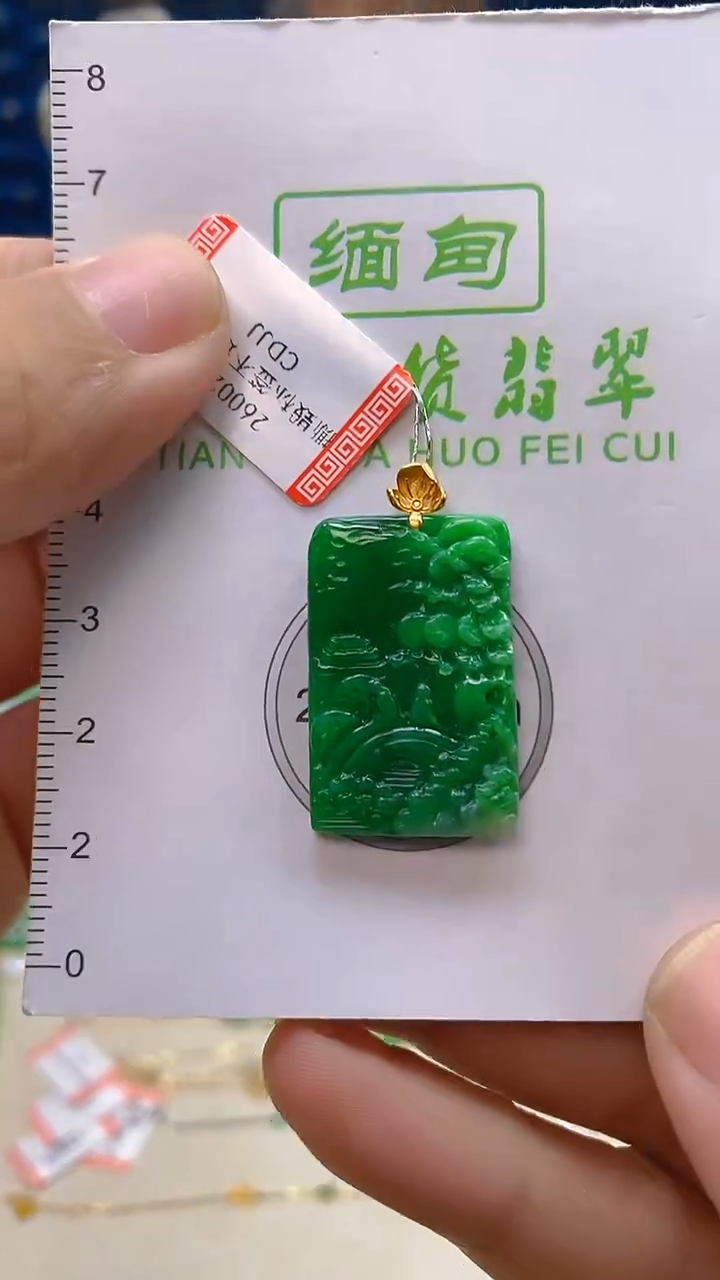 颈饰18K金镶嵌翡翠新号开播 全场乱卖