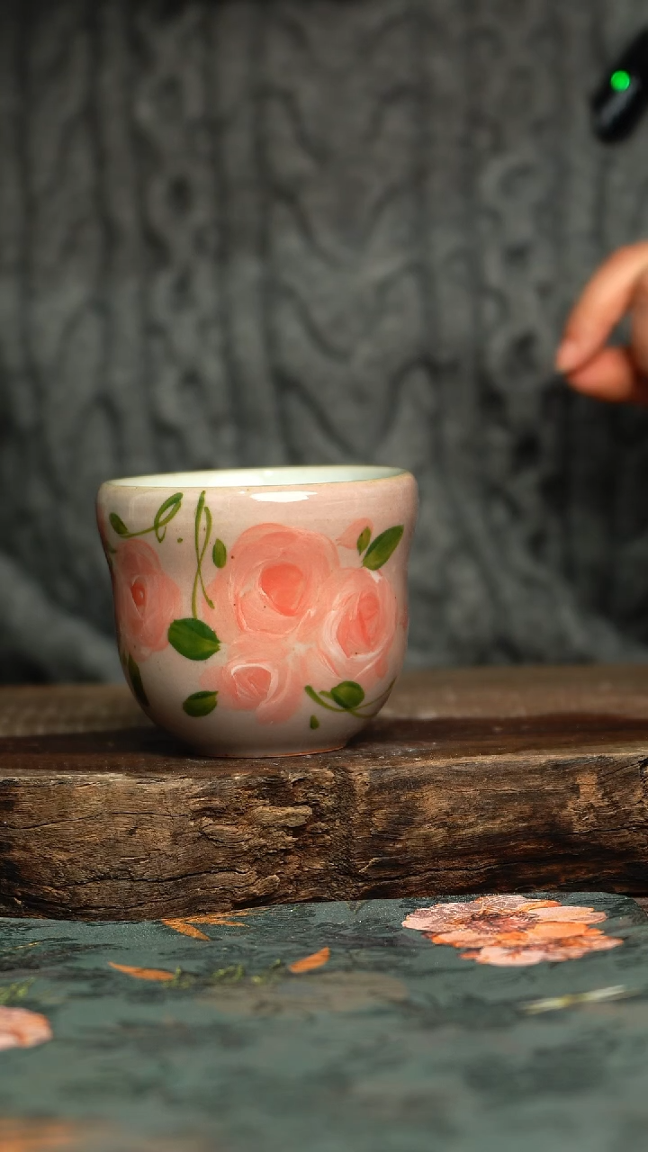 【闪购商品】杯釉下彩手工手绘同款陶器