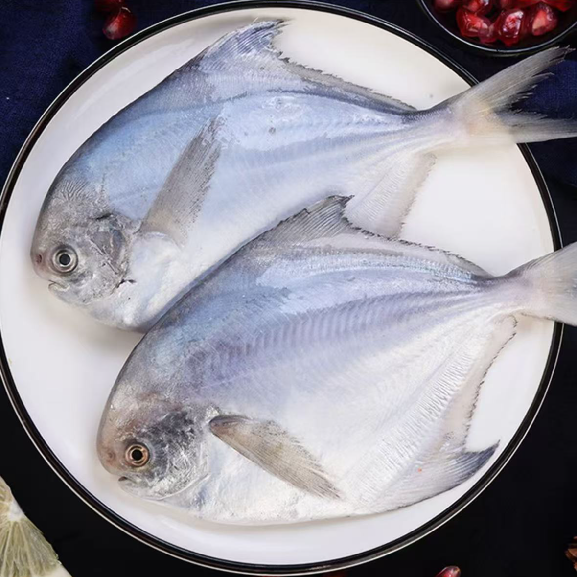 渔嫂海鲜 新鲜鲳鱼速冻发货 一盒5条左右 到手6盒 一盒一斤