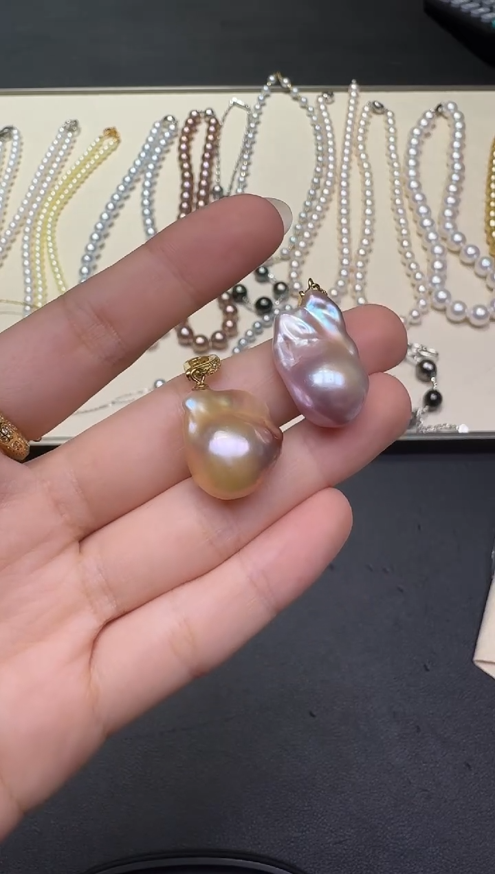 银S925镶嵌吊坠淡水珍珠X1218-1227-202多样性一件