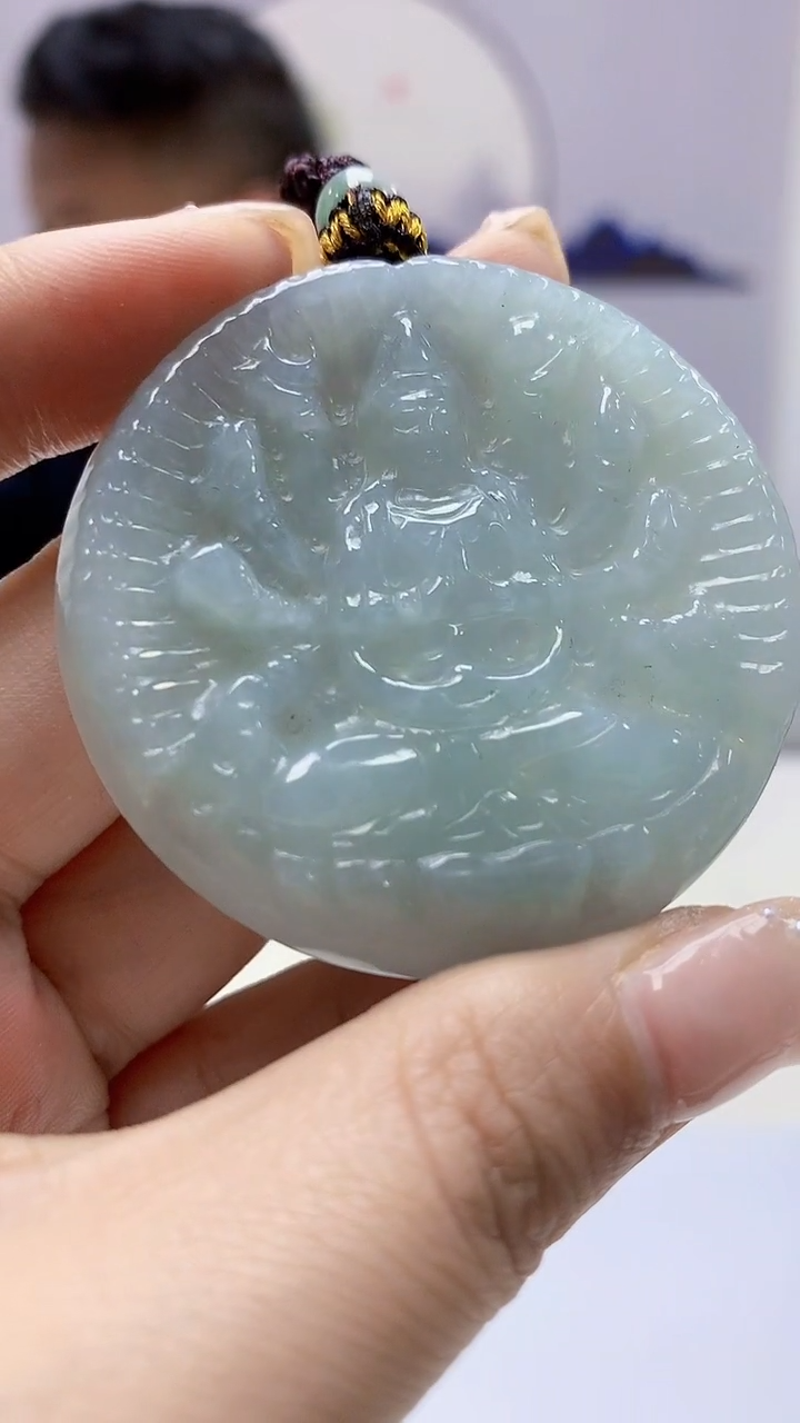 【闪购商品】定制翡翠未镶嵌4969ms-毛货33观音
