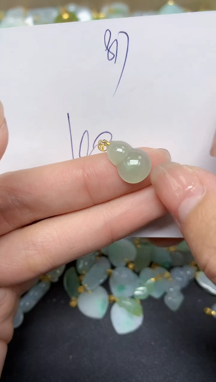 【闪购商品】翡翠颈饰18K金镶嵌 天然翡翠A货