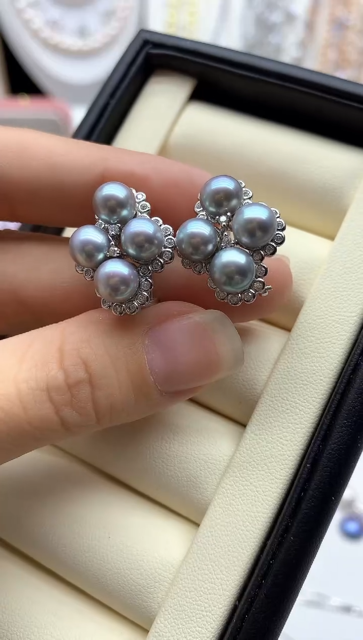 未镶嵌淡水珍珠耳饰多样性发其一