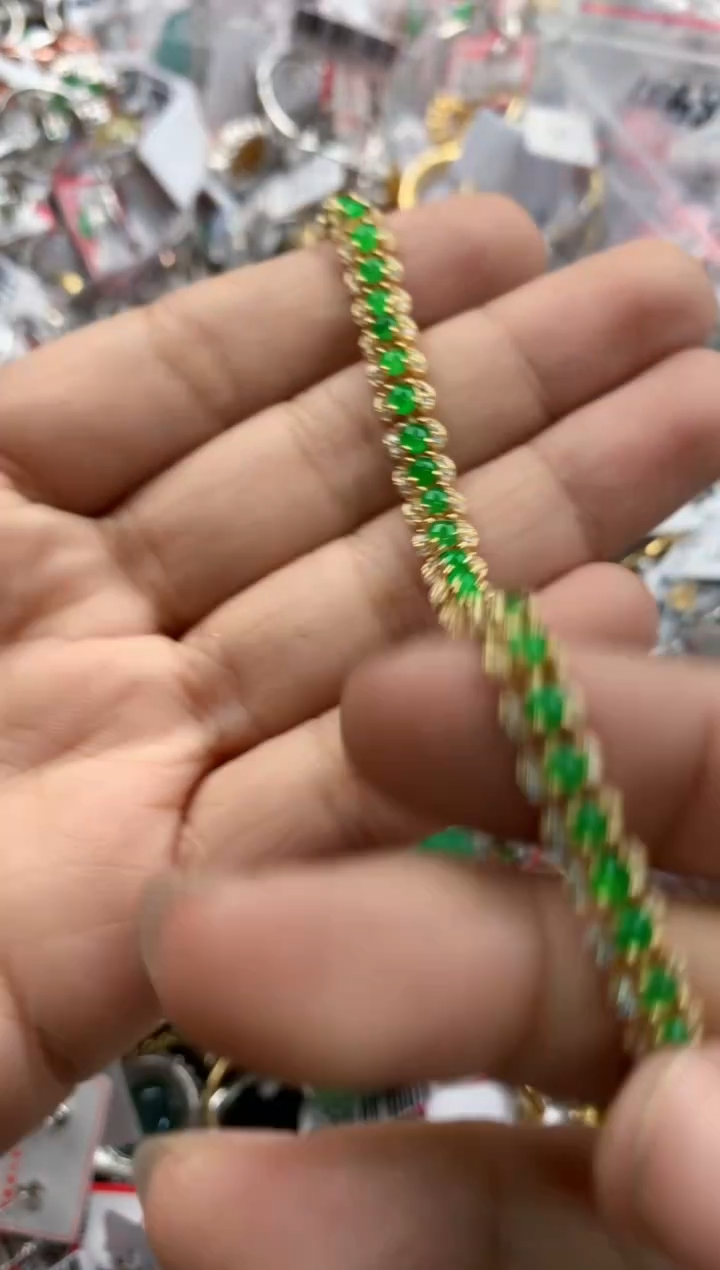 银S925镶嵌戒指翡翠666-----3