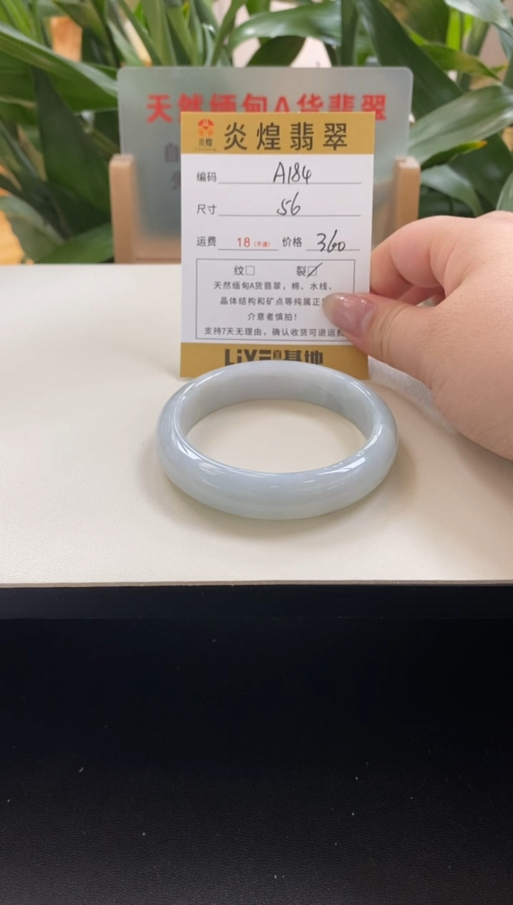 未镶嵌手镯翡翠56.3圈口编码A184