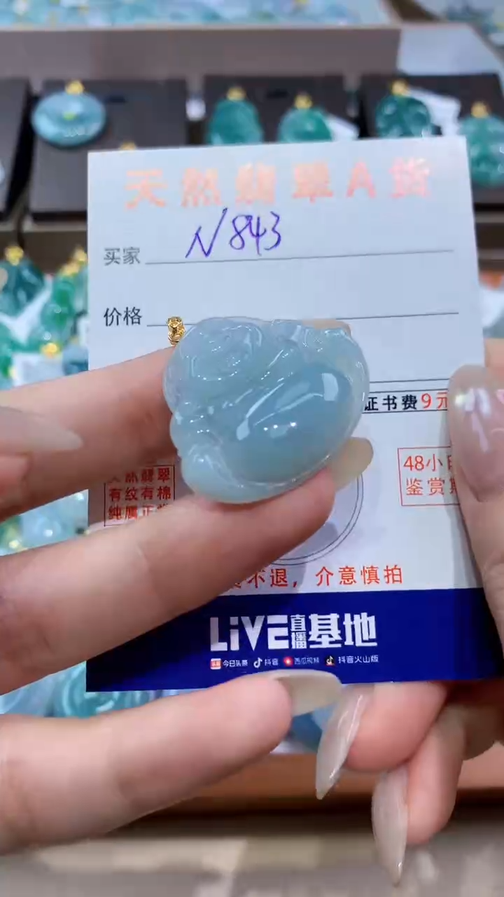 颈饰未镶嵌翡翠天然缅甸翡翠A货挂件 