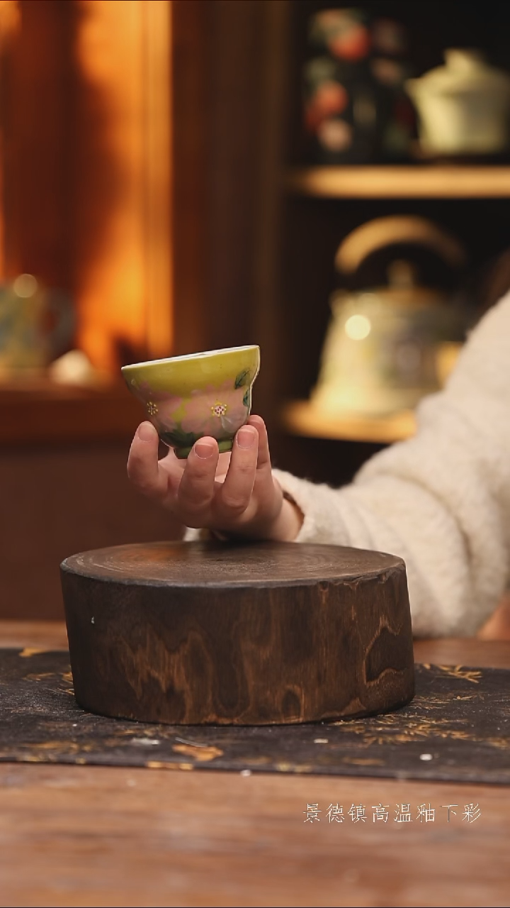 陶瓷景德镇高温釉下手绘陶瓷@L447@