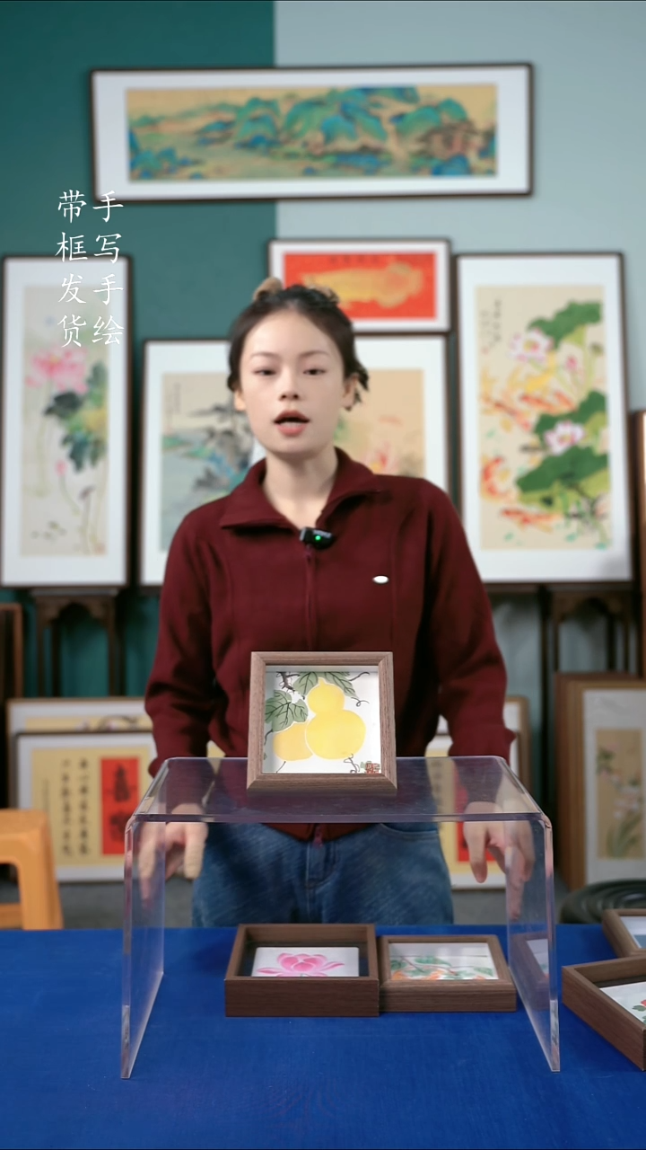 国画15*15手绘葫芦