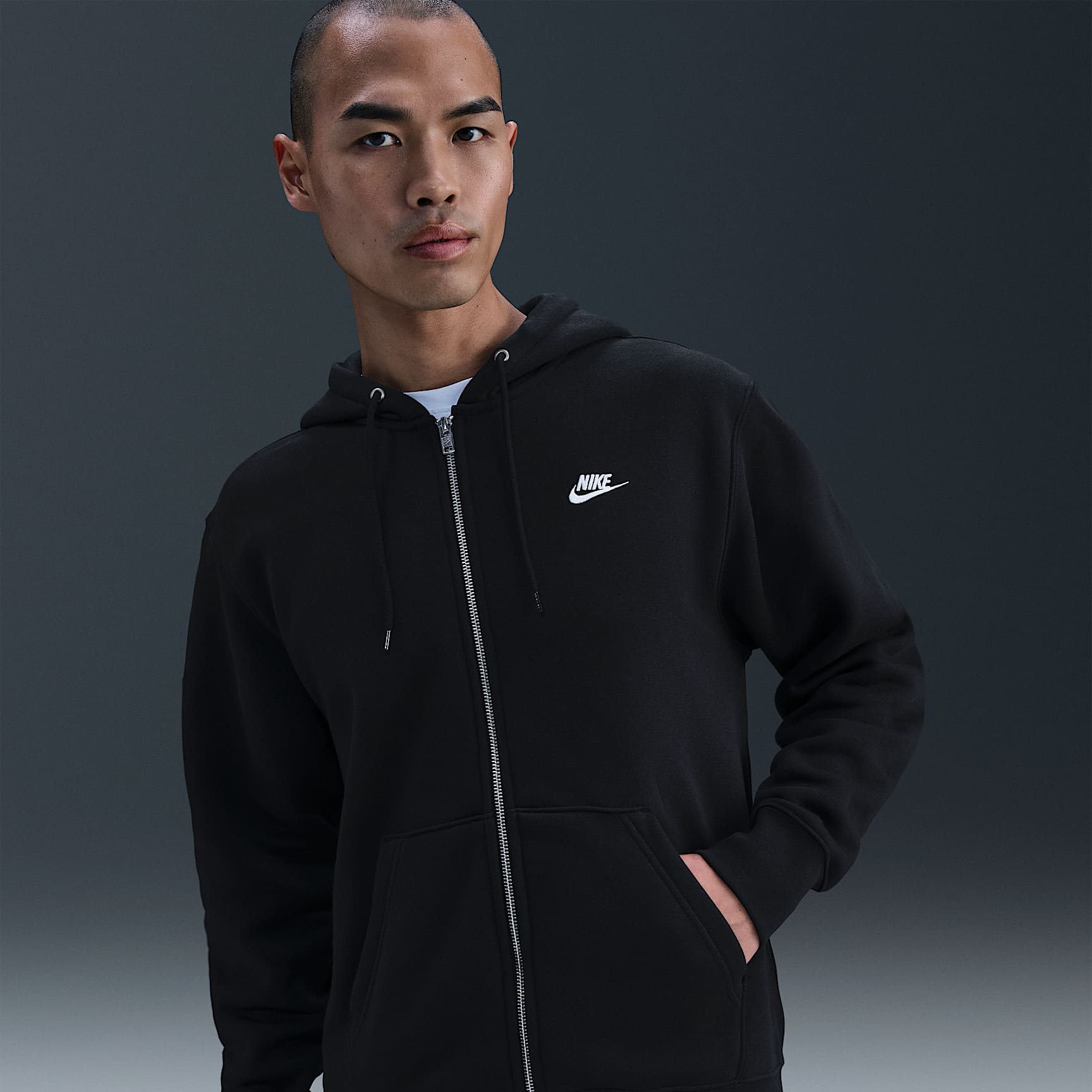 耐克男子加绒卫衣流光风运动宽松夹克简约休闲连帽衫FN3862010