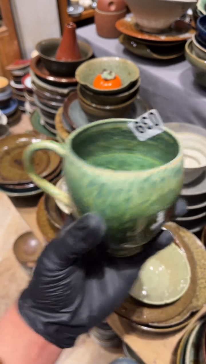 【闪购商品】瓷片39 苏打绿咖啡杯1个