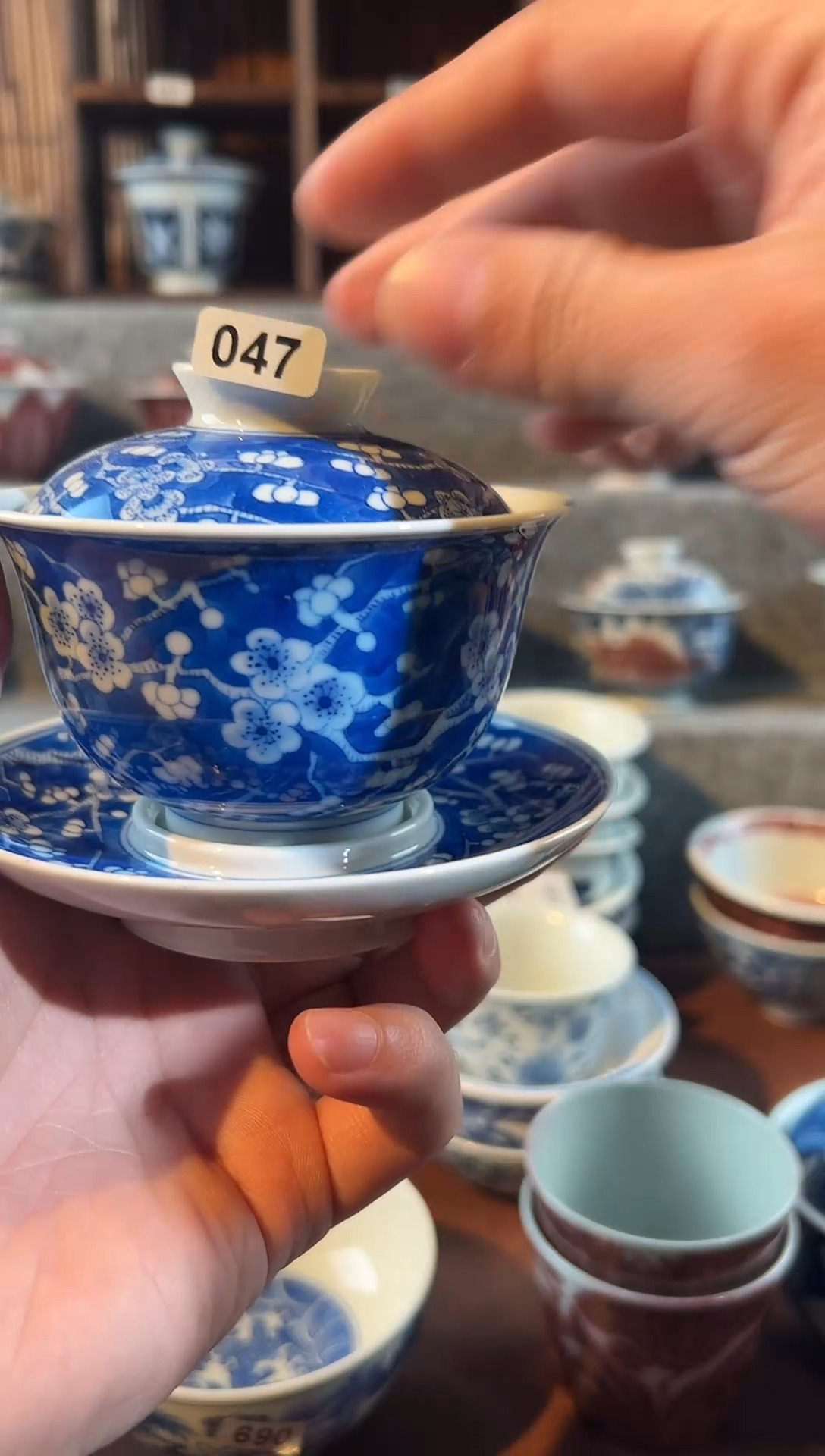 【闪购商品】047天禄言瓷冰梅盖碗三彩