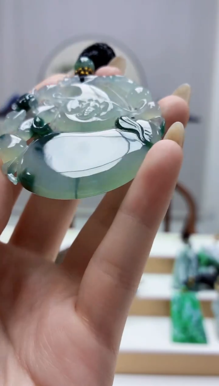 未镶嵌定制翡翠5028jw-毛货挂件114