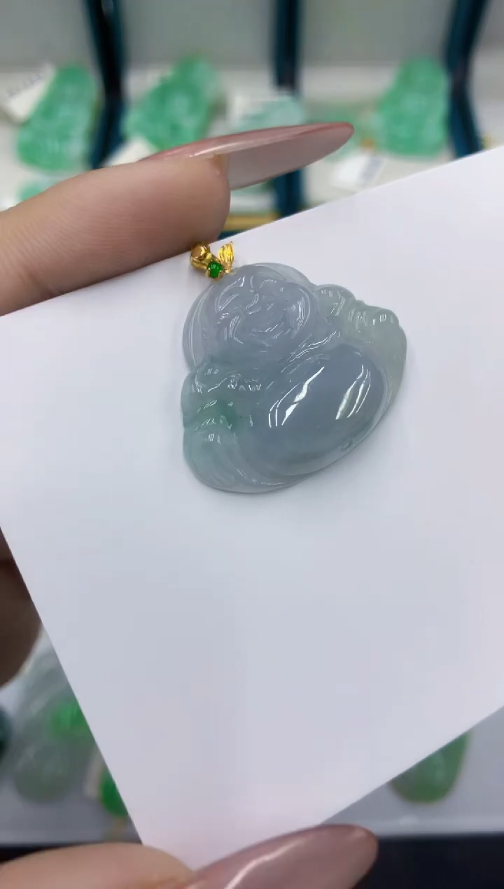 颈饰18K金镶嵌翡翠11111