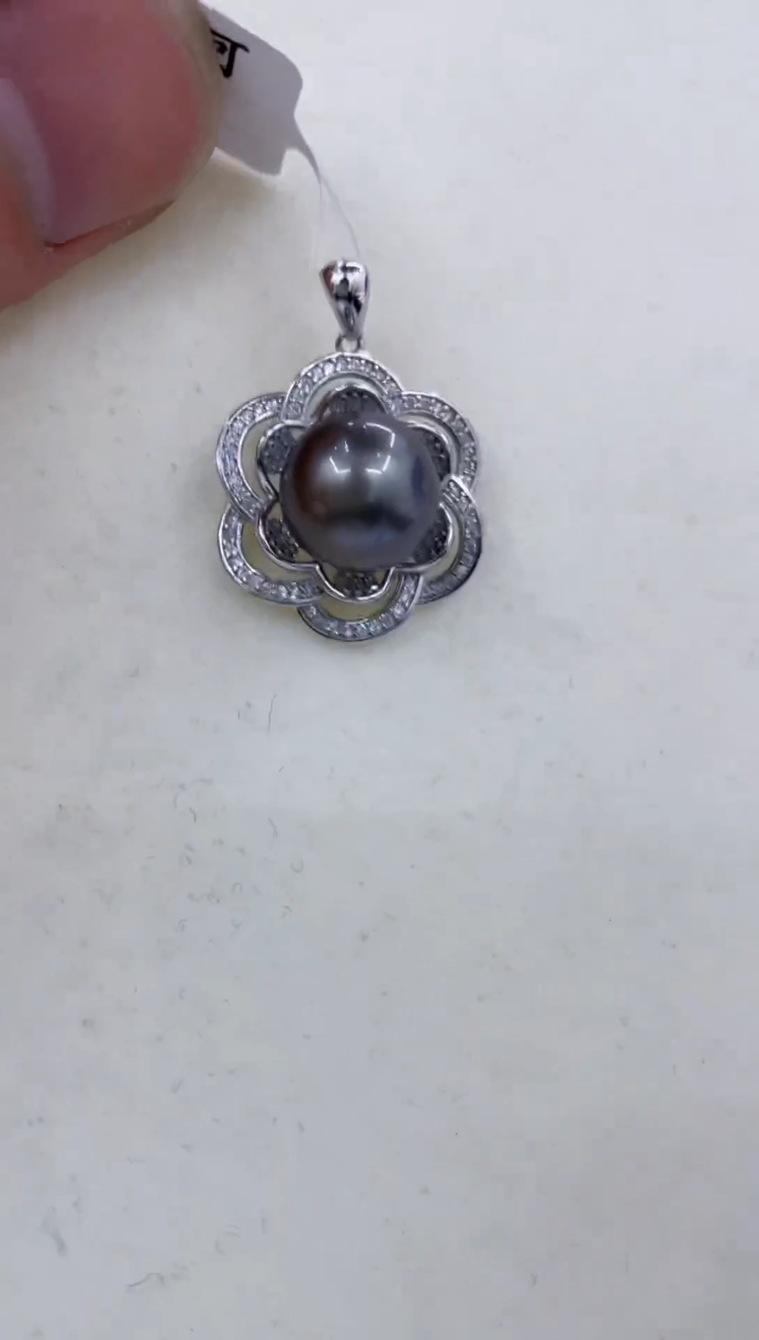 银S925镶嵌颈饰海水珍珠  