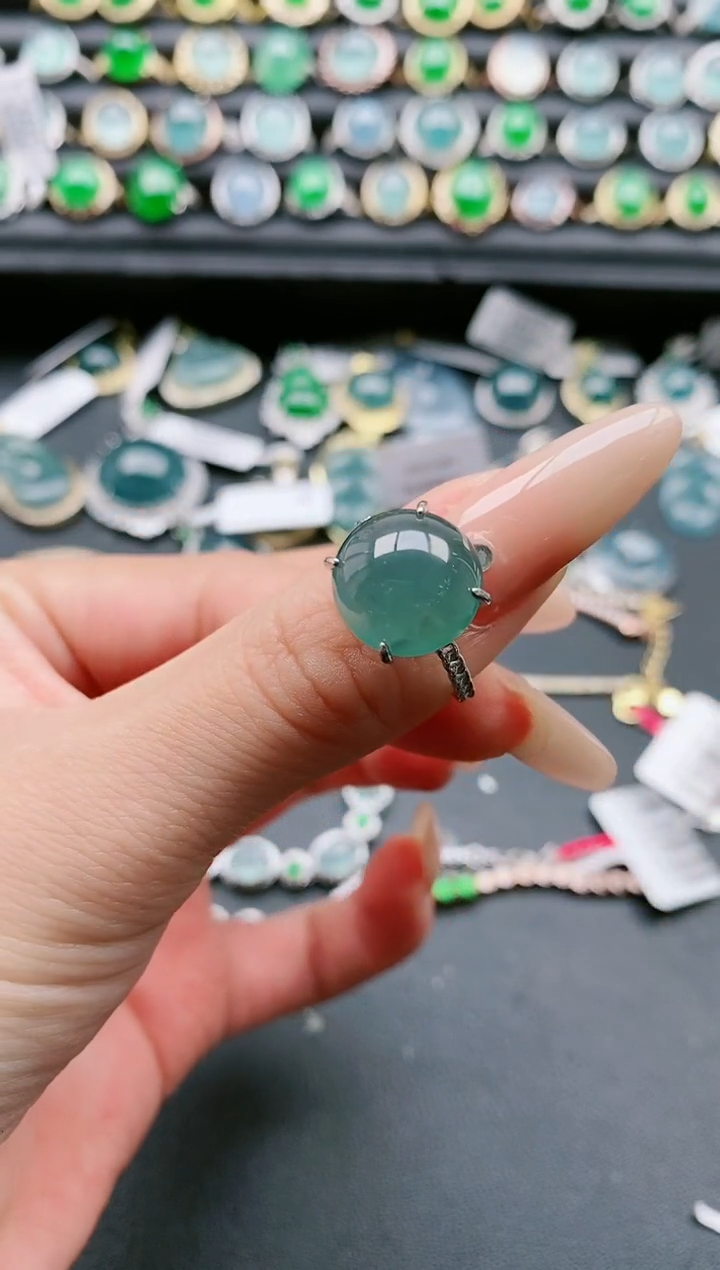 【闪购商品】翡翠戒指银S925镶嵌11111111