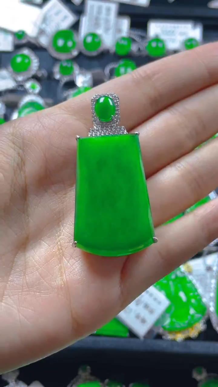 颈饰银S925镶嵌翡翠11