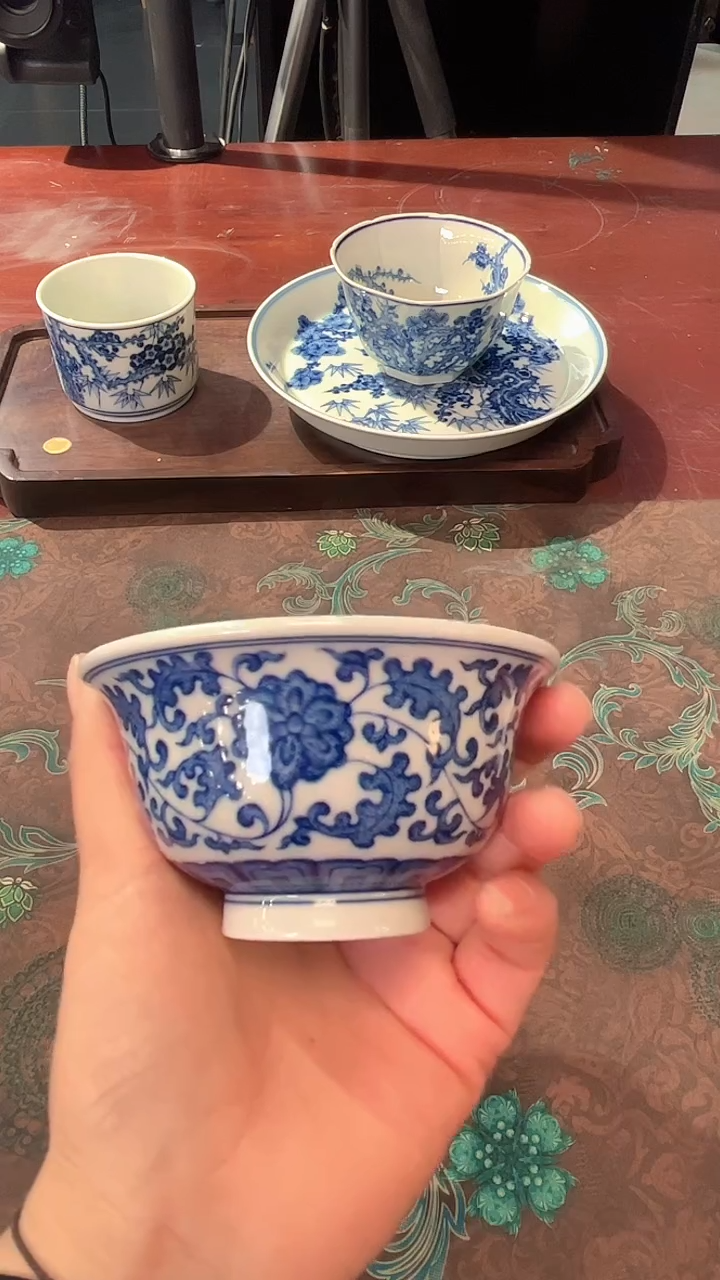 镹曰陶柴窑手工手绘青花