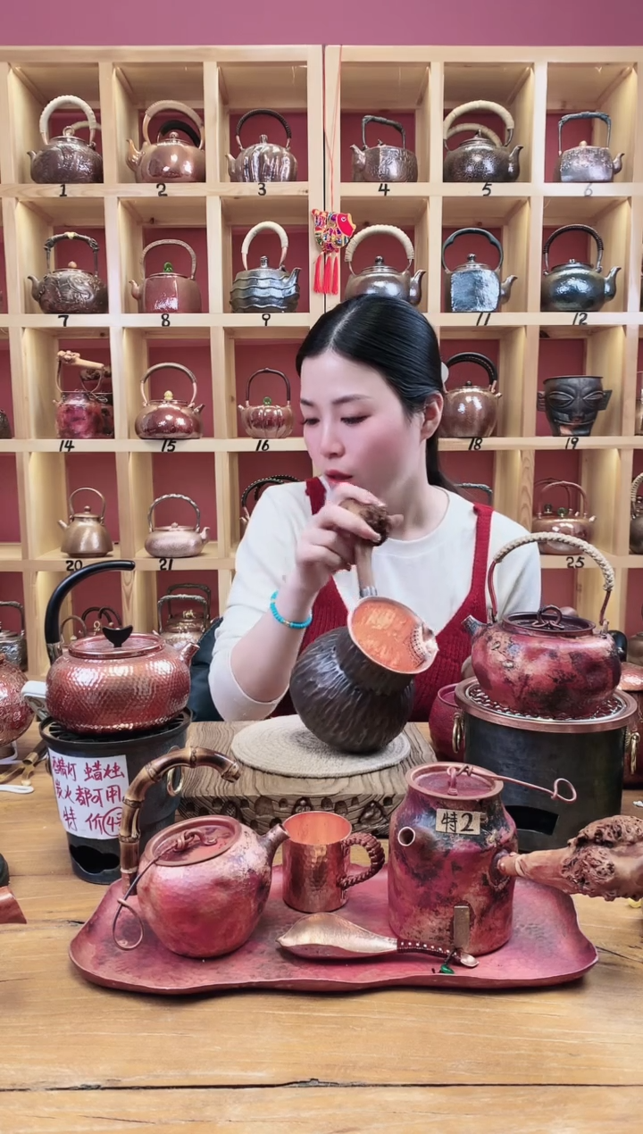 【闪购商品】提梁大号树皮纹果木树瘤侧把壶