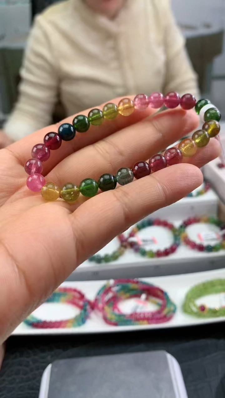 【闪购商品】碧玺手串未镶嵌多样性发一条