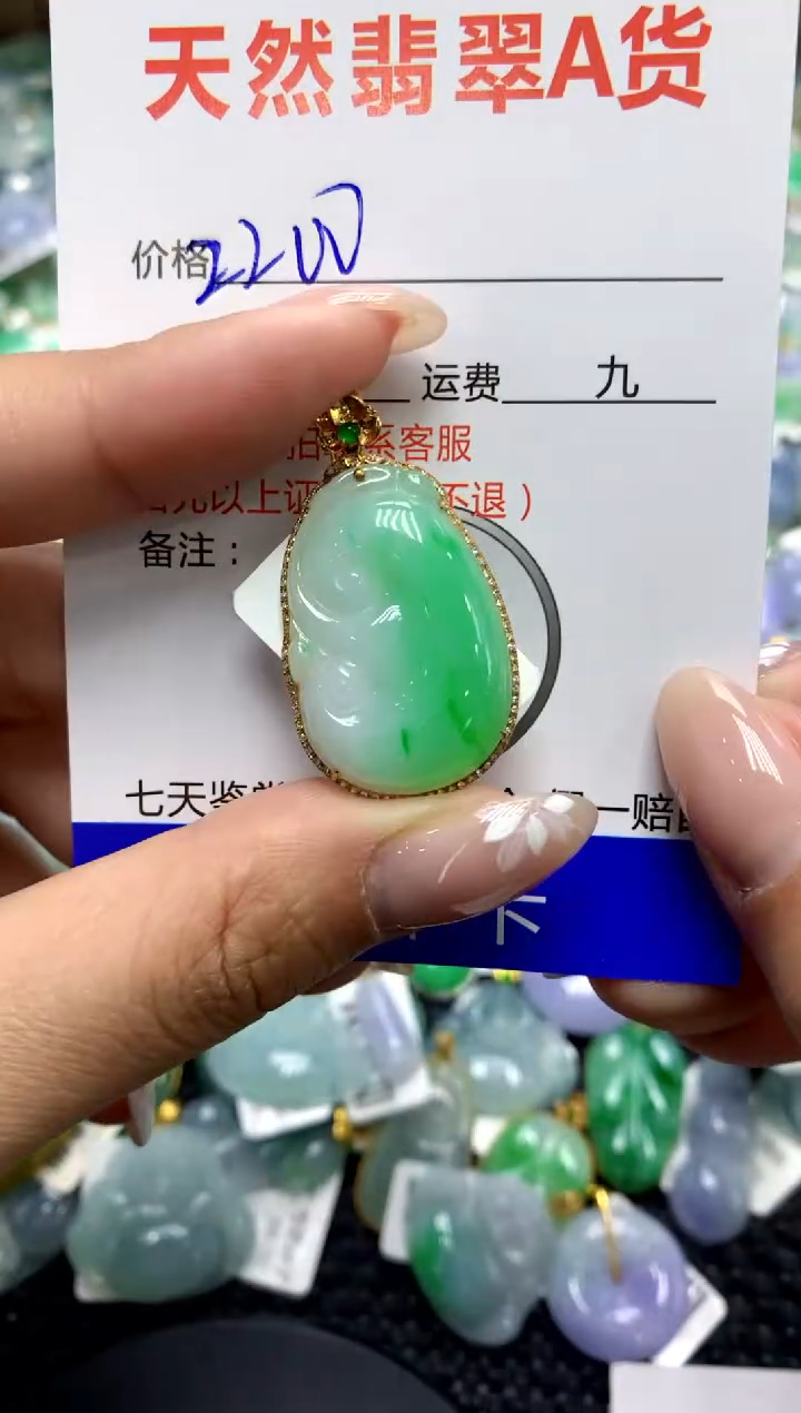 【闪购商品】翡翠颈饰18K金镶嵌111111111111111111