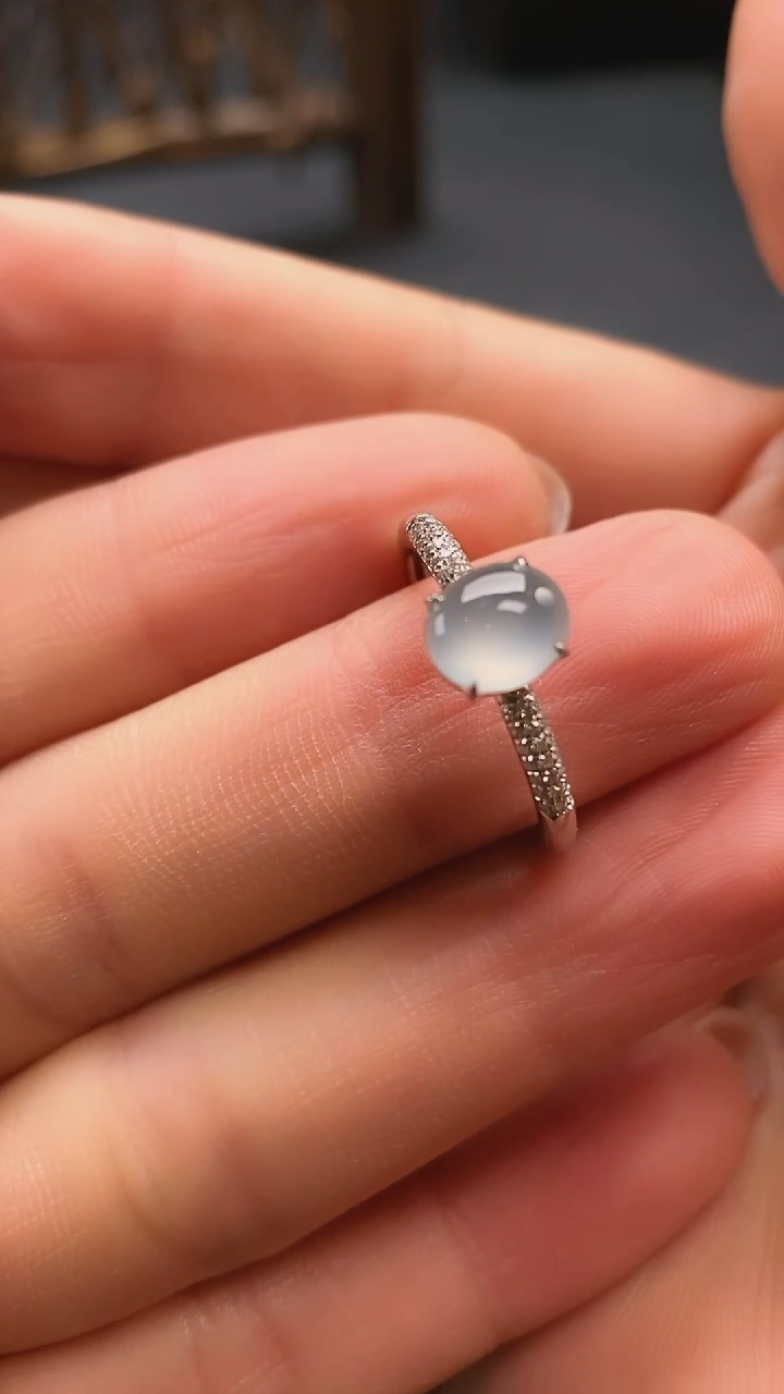 【闪购商品】翡翠戒指18K金镶嵌戒指