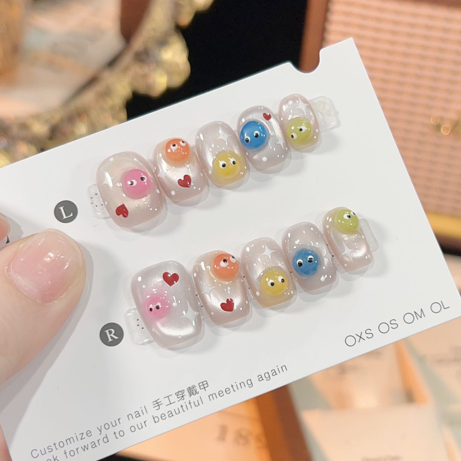 【千与千寻】“手工穿戴甲 定制美甲贴片10片装半手工