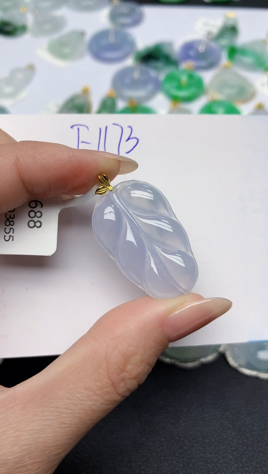 颈饰18K金镶嵌翡翠天然缅甸A货翡翠百元以上9元证书费自理