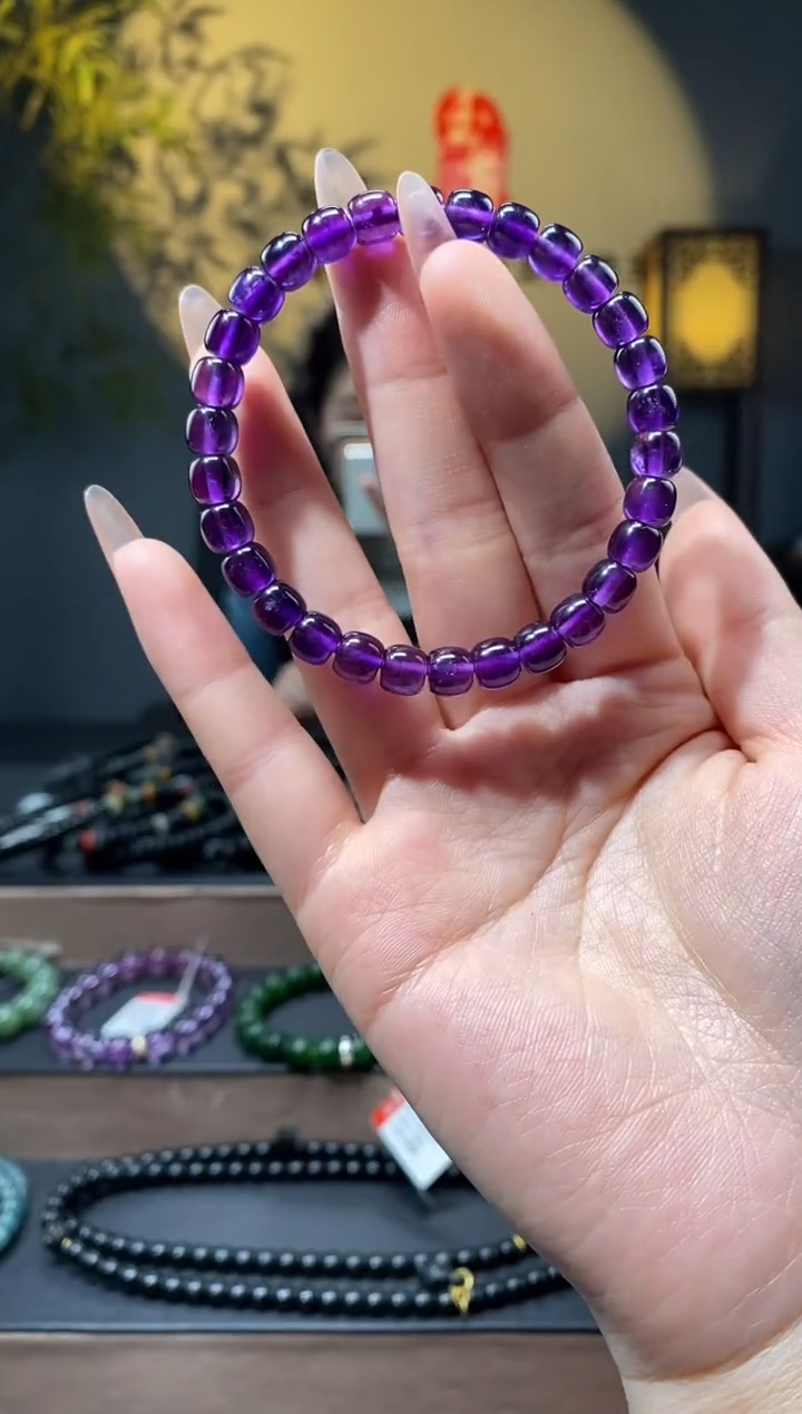 【闪购商品】紫晶1未镶嵌7mm极限弧手串