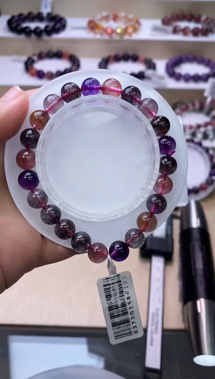 【闪购商品】水晶手链未镶嵌黑加仑超七单圈8m+