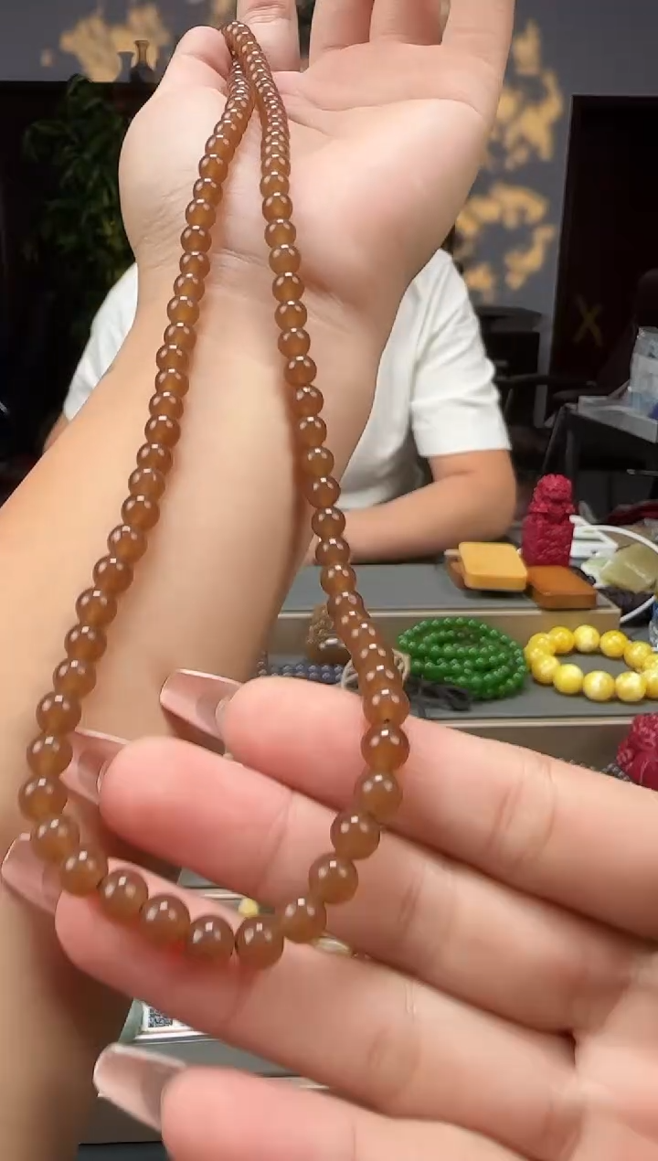 和田玉未镶嵌颈饰6mm拍一发一多样性发货108颗