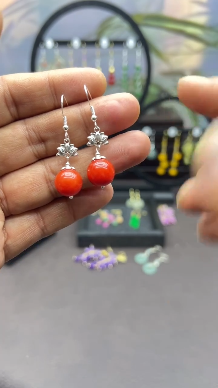 未镶嵌耳饰玛瑙/玉髓010