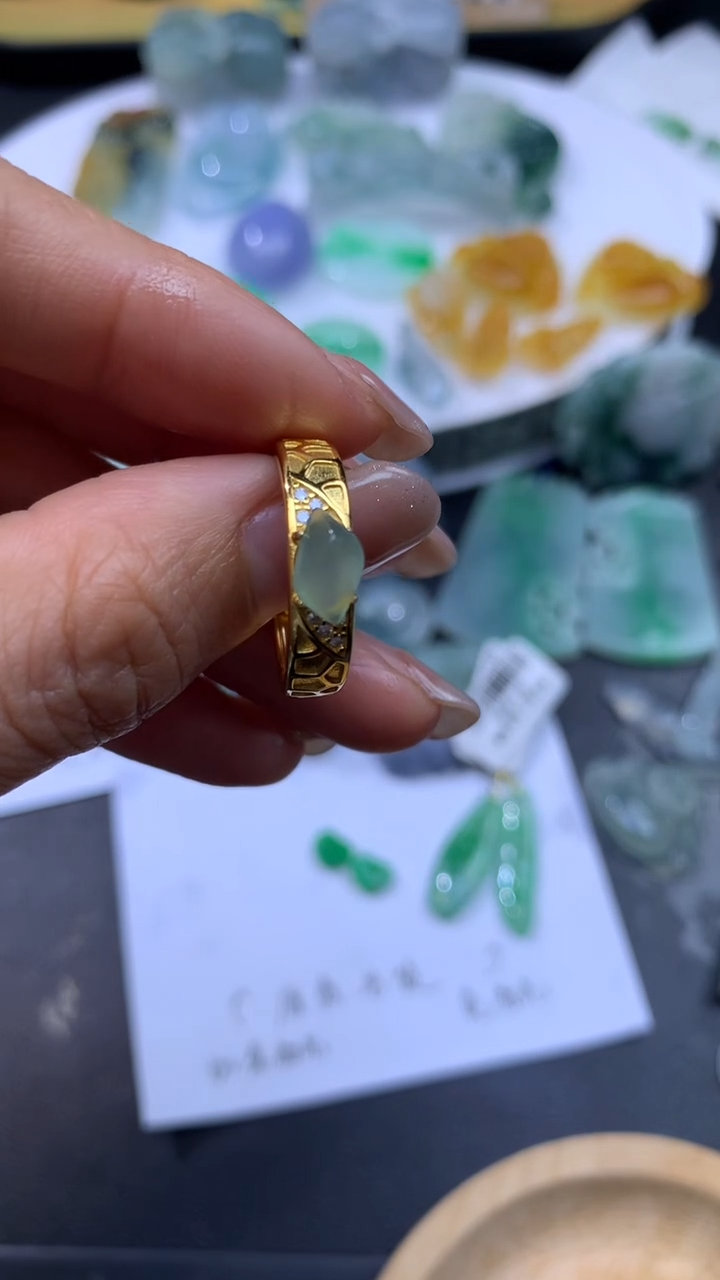 【闪购商品】翡翠戒指银S925镶嵌翡翠