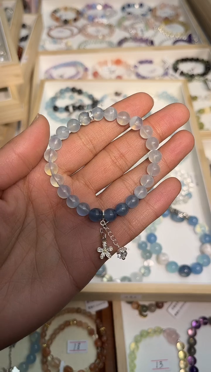 【闪购商品】海蓝宝石手链未镶嵌海蓝宝