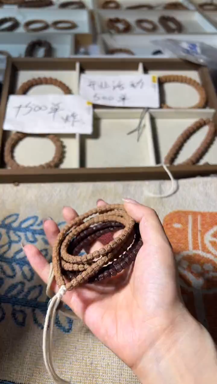 金刚菩提手串精挑龙切老树籽佛手108长串