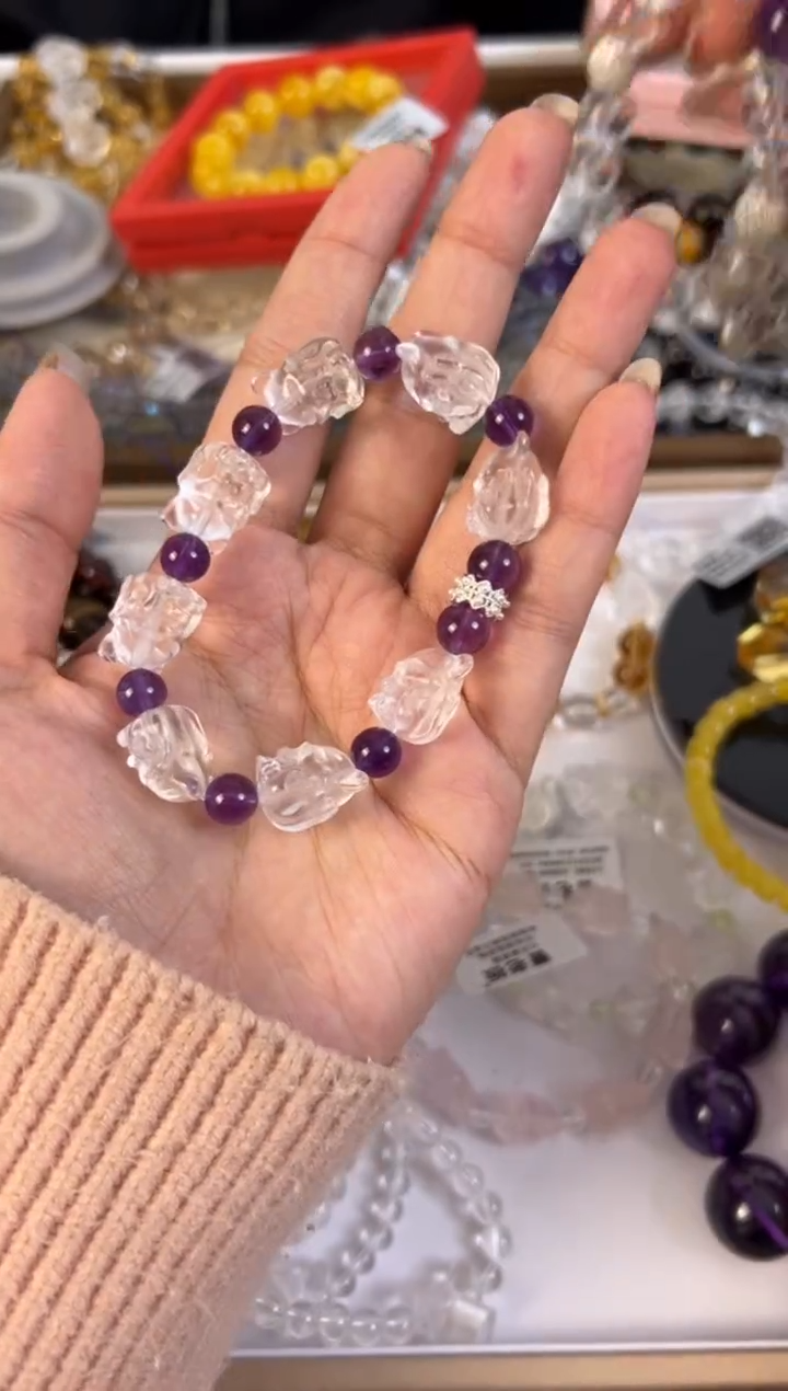 【闪购商品】水晶手链未镶嵌白水晶狐狸diy